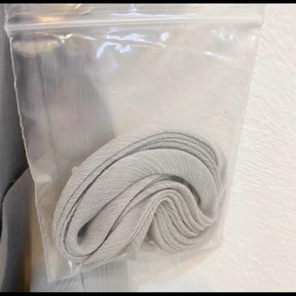 David's Bridal NWT Gray Strapless Knee Length Chiffon Prom Bridal Dress Size 8 - Picture 11 of 12